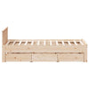 Sengeramme uten madrass med hodegavl hvit 135x190cm heltre furu