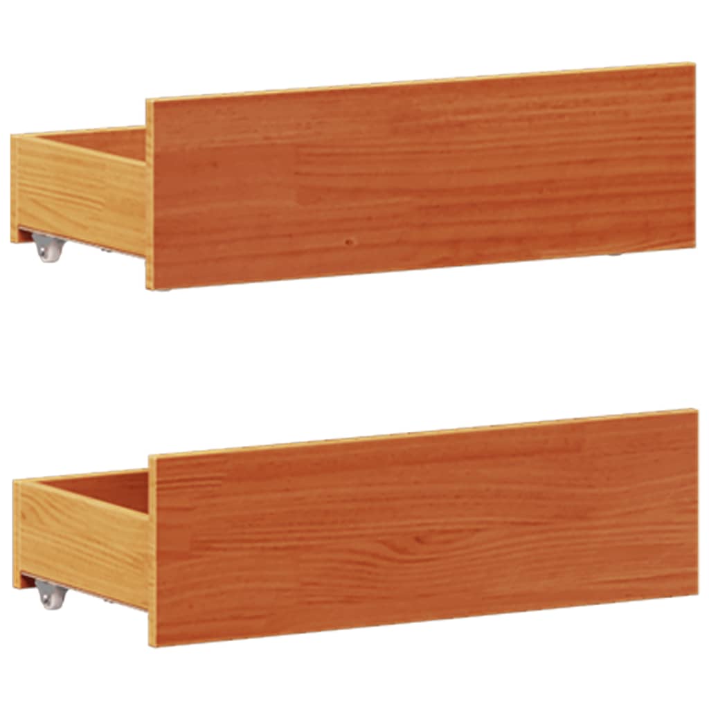 Sengeramme uten madrass med hodegavl brun 135x190cm heltre furu