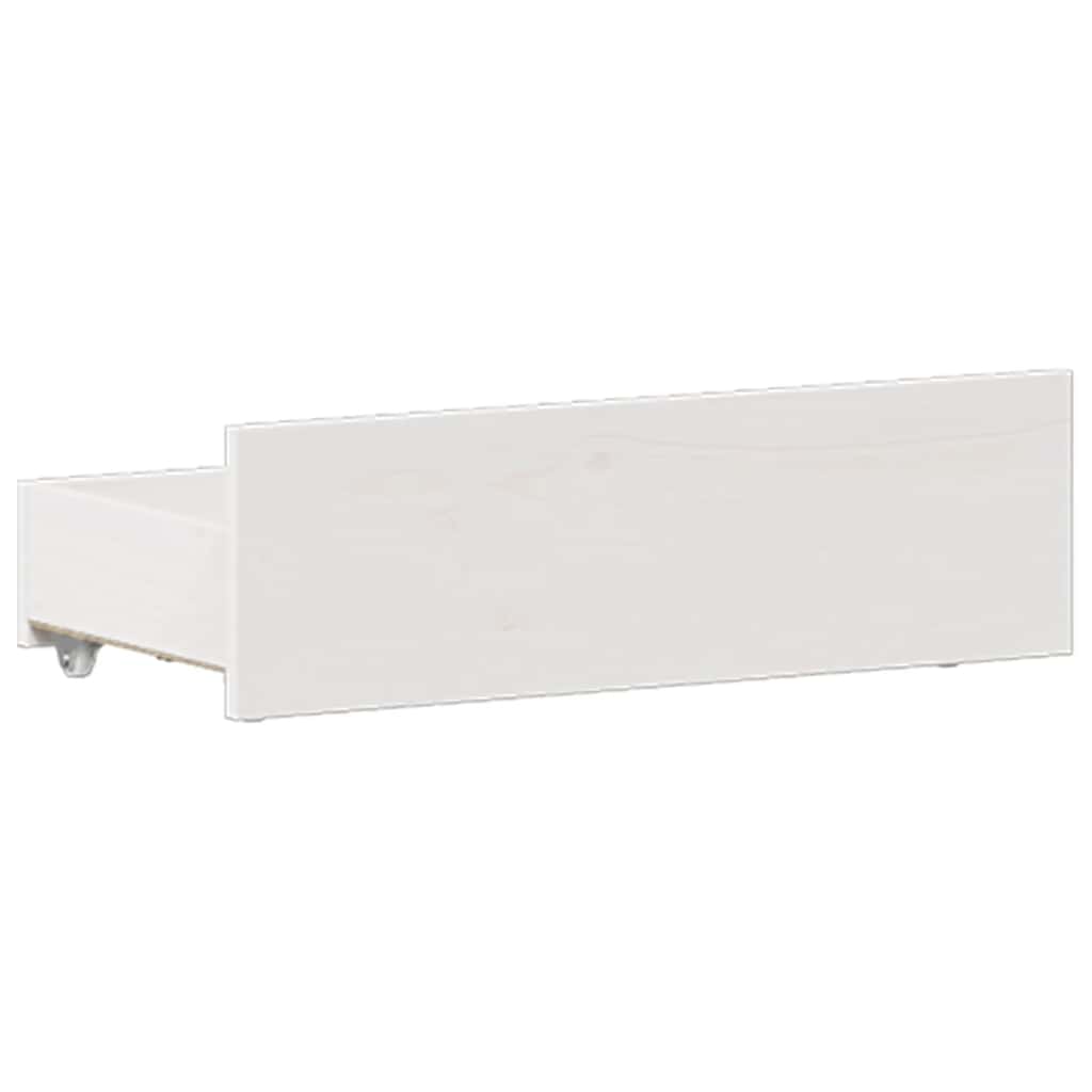 Sengeramme uten madrass med hodegavl hvit 120x190cm heltre furu