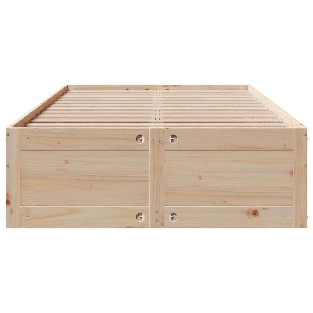 Sengeramme uten madrass med skuffer 135x190 cm heltre furu