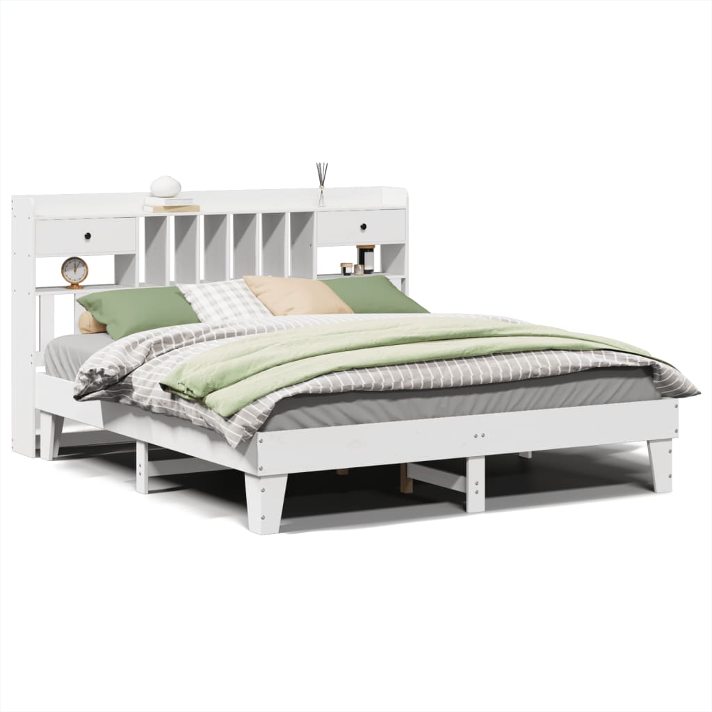 Sengeramme uten madrass hvit 180x200 cm heltre furu