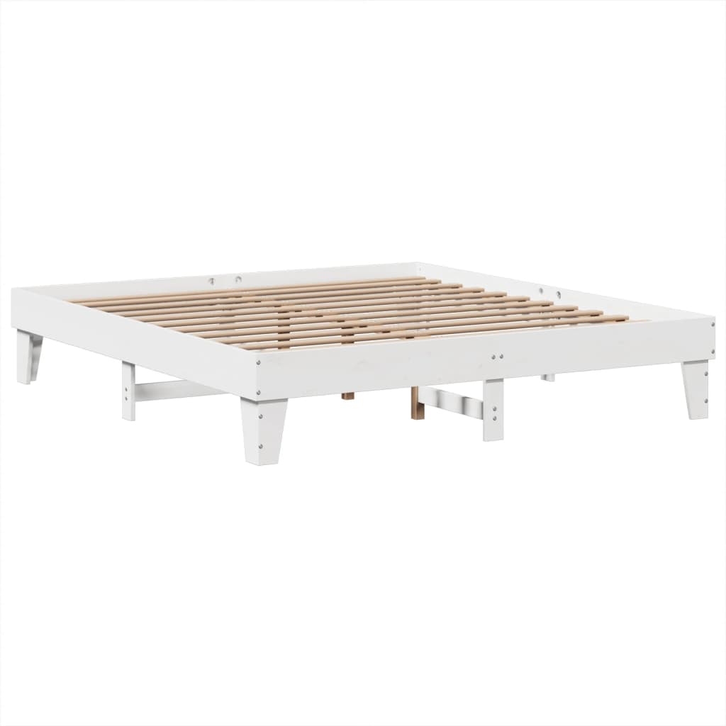 Sengeramme uten madrass hvit 180x200 cm heltre furu