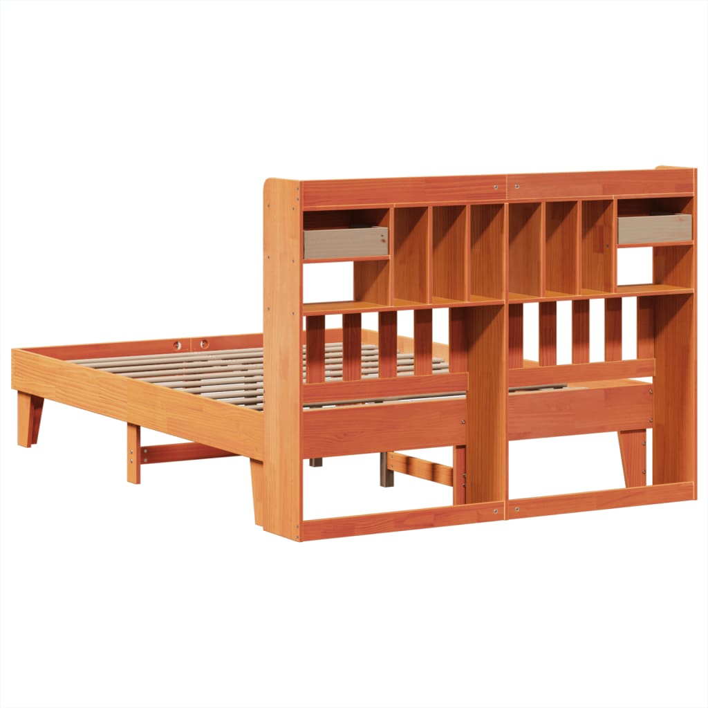 Sengeramme uten madrass brun 150x200 cm heltre furu