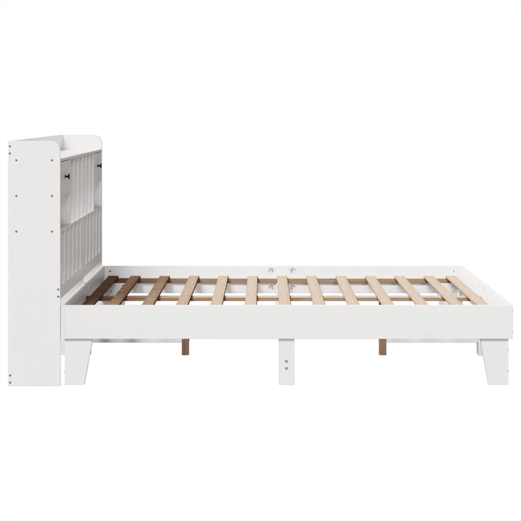Sengeramme uten madrass hvit 140x190 cm heltre furu