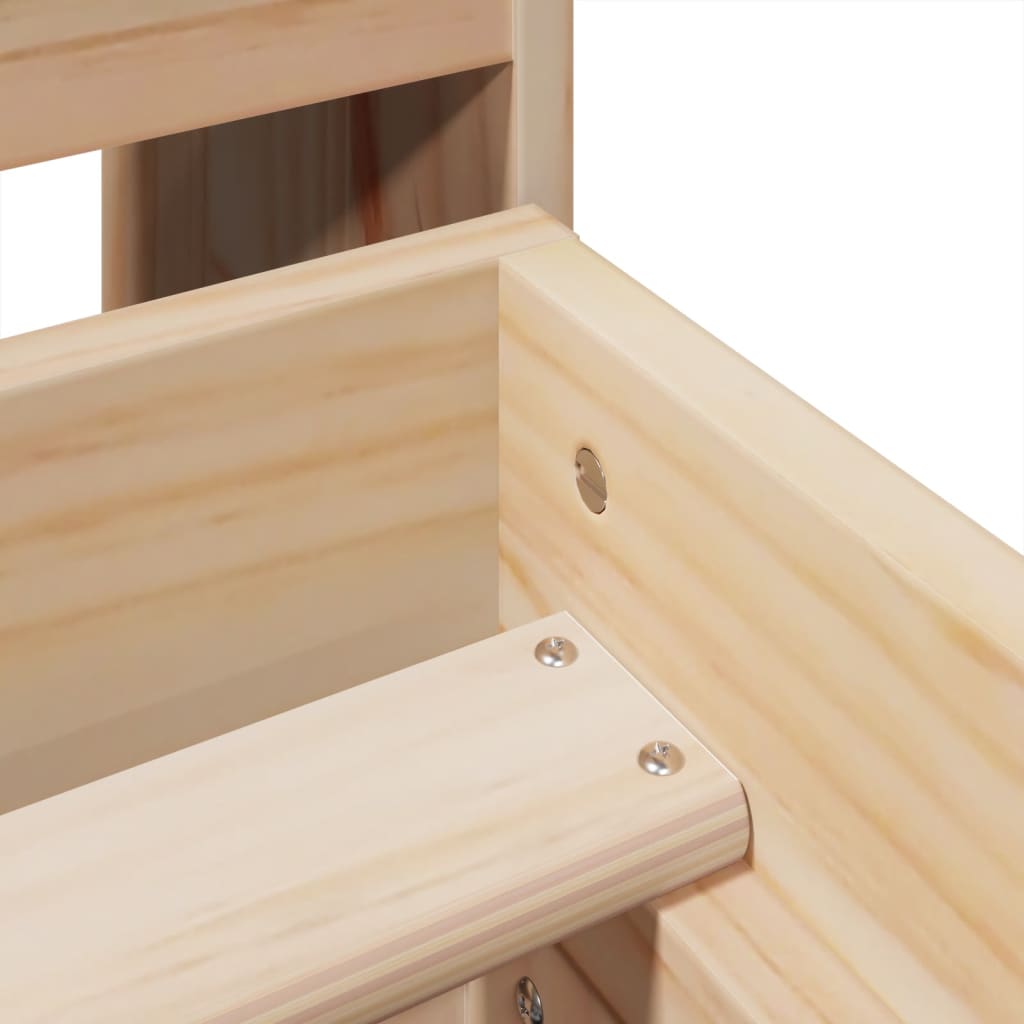 Sengeramme uten madrass hvit 135x190 cm heltre furu