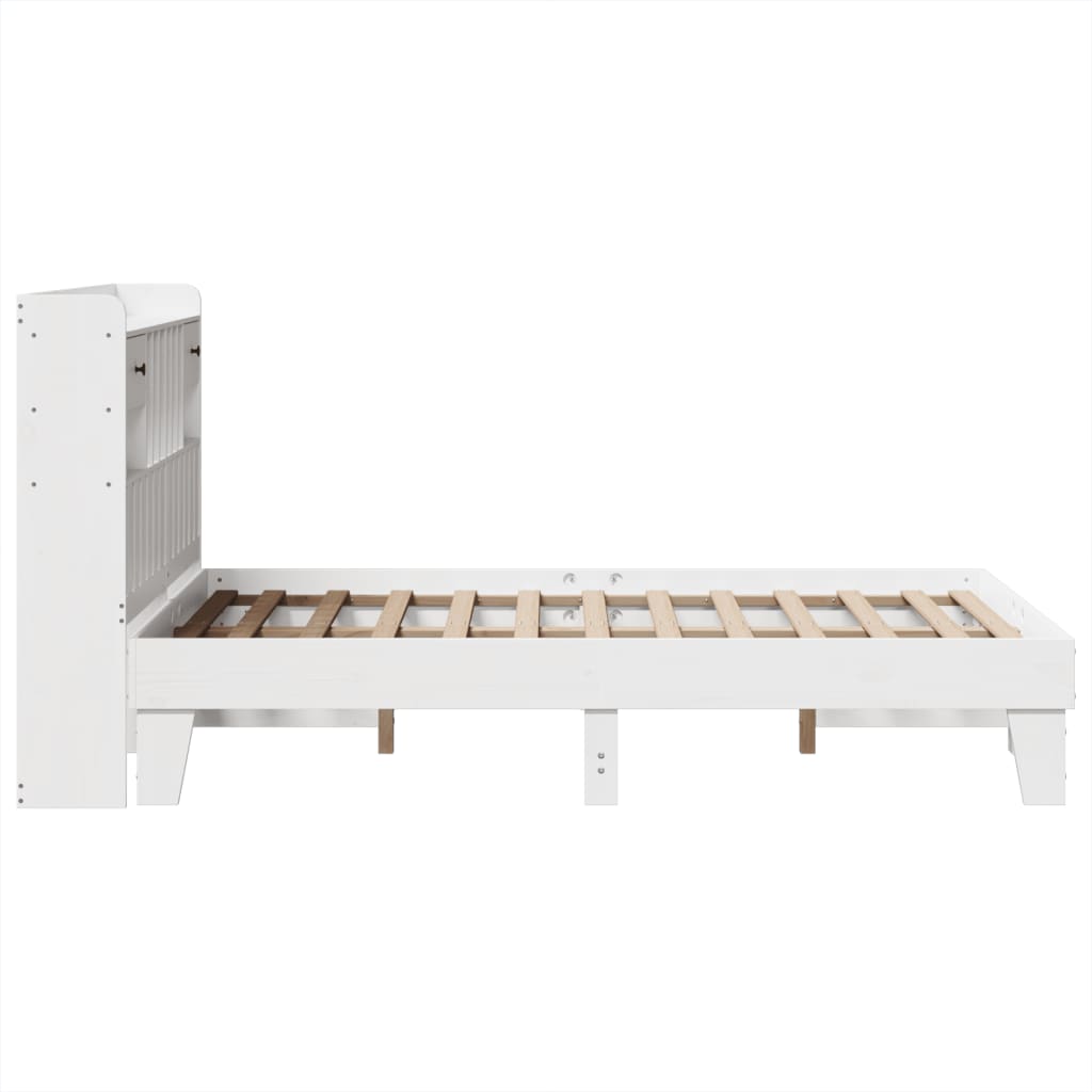Sengeramme uten madrass hvit 135x190 cm heltre furu