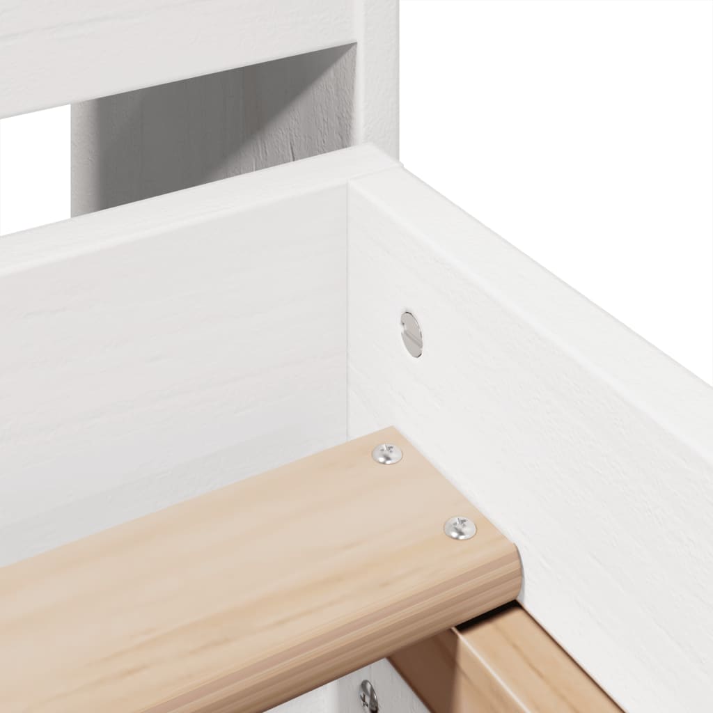 Sengeramme uten madrass hvit 135x190 cm heltre furu