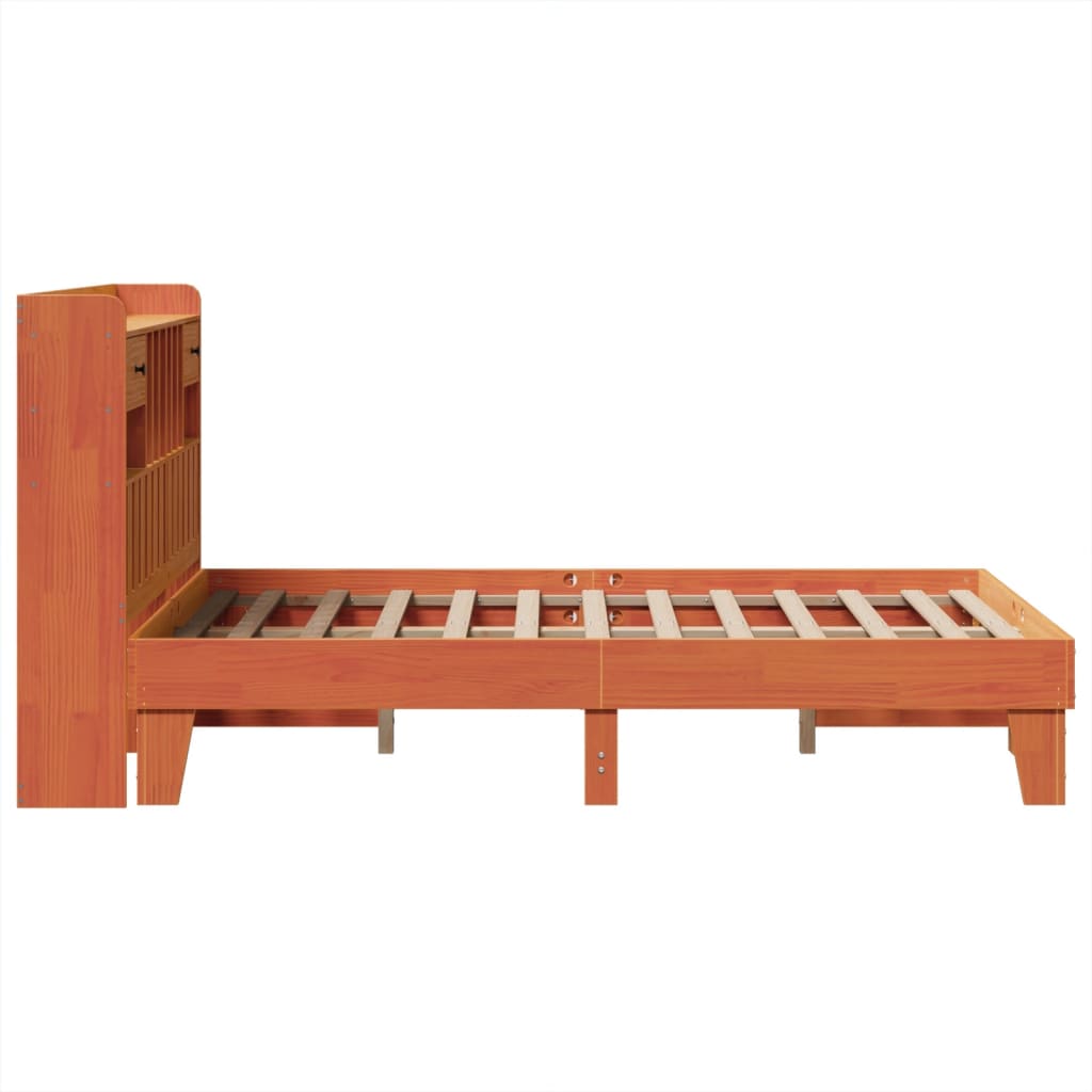 Sengeramme uten madrass brun 135x190 cm heltre furu