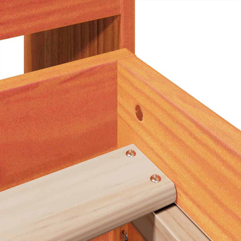 Sengeramme uten madrass brun 135x190 cm heltre furu