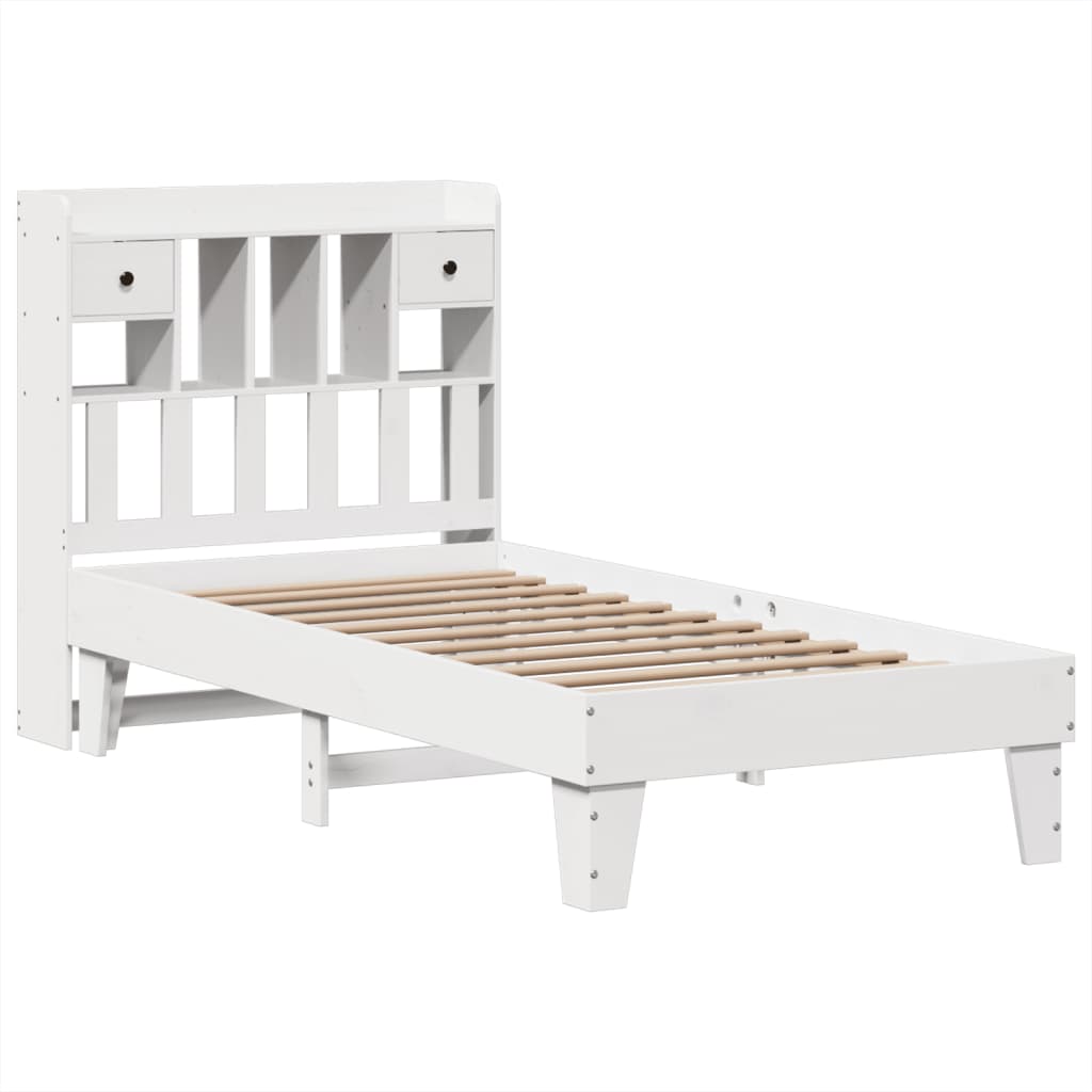 Sengeramme uten madrass hvit 75x190 cm heltre furu