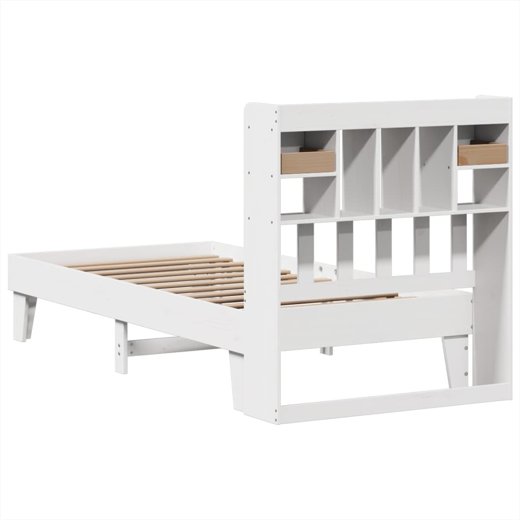 Sengeramme uten madrass hvit 75x190 cm heltre furu