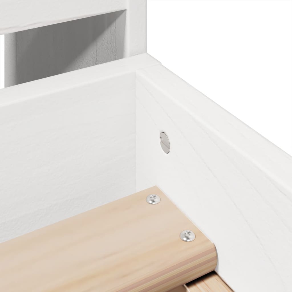 Sengeramme uten madrass hvit 75x190 cm heltre furu