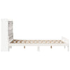 Seng med bokhylle uten madrass hvit 160x200 cm heltre furu