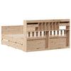 Seng med bokhylle uten madrass 180x200 cm heltre furu