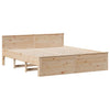 Seng med bokhylle uten madrass 180x200 cm heltre furu