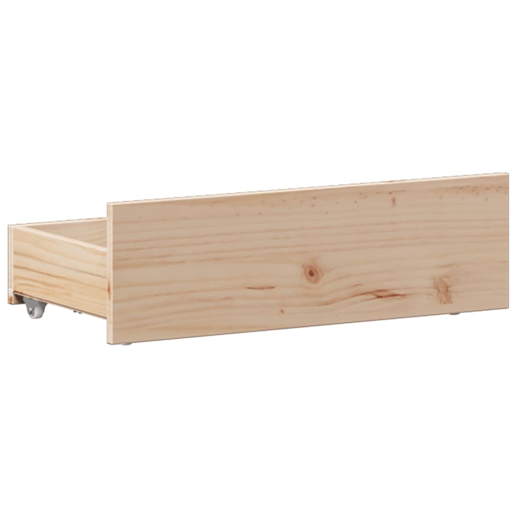 Seng med bokhylle uten madrass 90x200 cm heltre furu