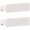 Seng med bokhylle uten madrass hvit 90x200 cm heltre furu