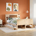 Seng med bokhylle uten madrass 140x190 cm heltre furu