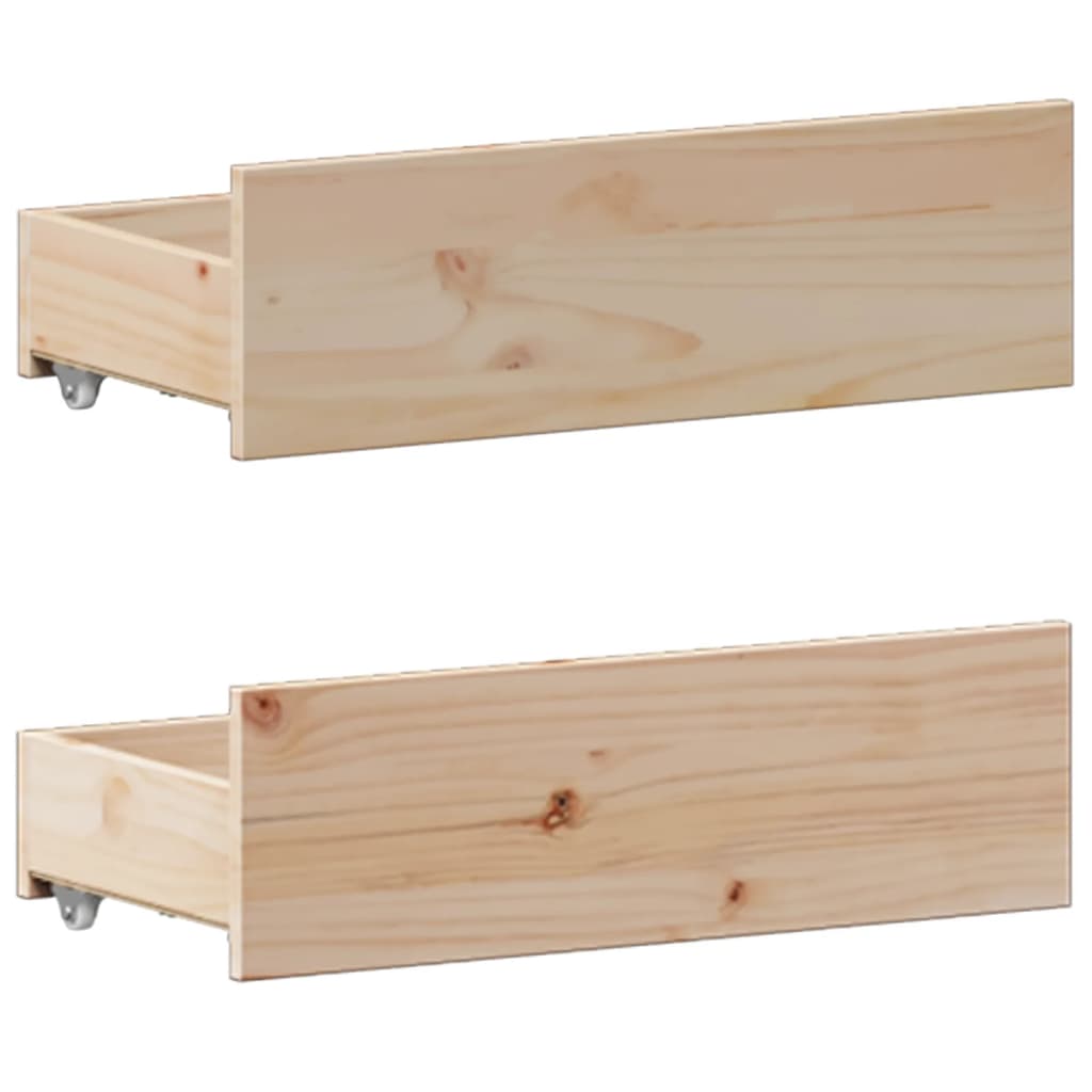 Seng med bokhylle uten madrass 135x190 cm heltre furu