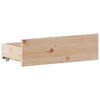 Seng med bokhylle uten madrass 135x190 cm heltre furu