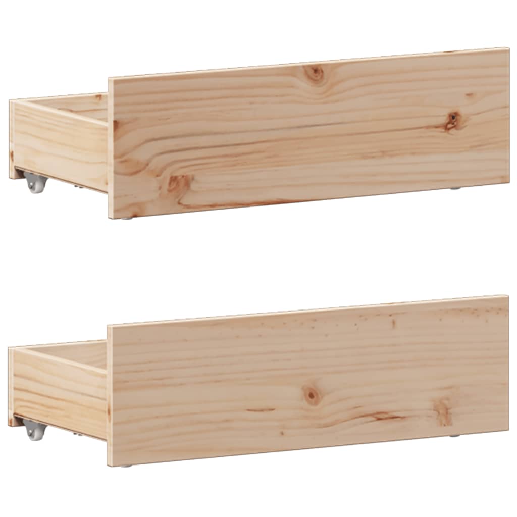 Seng med bokhylle uten madrass 90x190 cm heltre furu