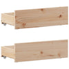 Seng med bokhylle uten madrass 90x190 cm heltre furu