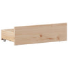 Seng med bokhylle uten madrass 90x190 cm heltre furu