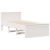 Seng med bokhylle uten madrass hvit 90x190 cm heltre furu
