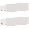Seng med bokhylle uten madrass hvit 90x190 cm heltre furu