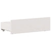 Seng med bokhylle uten madrass hvit 90x190 cm heltre furu