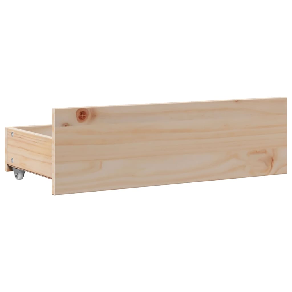 Seng med bokhylle uten madrass 90x190 cm heltre furu