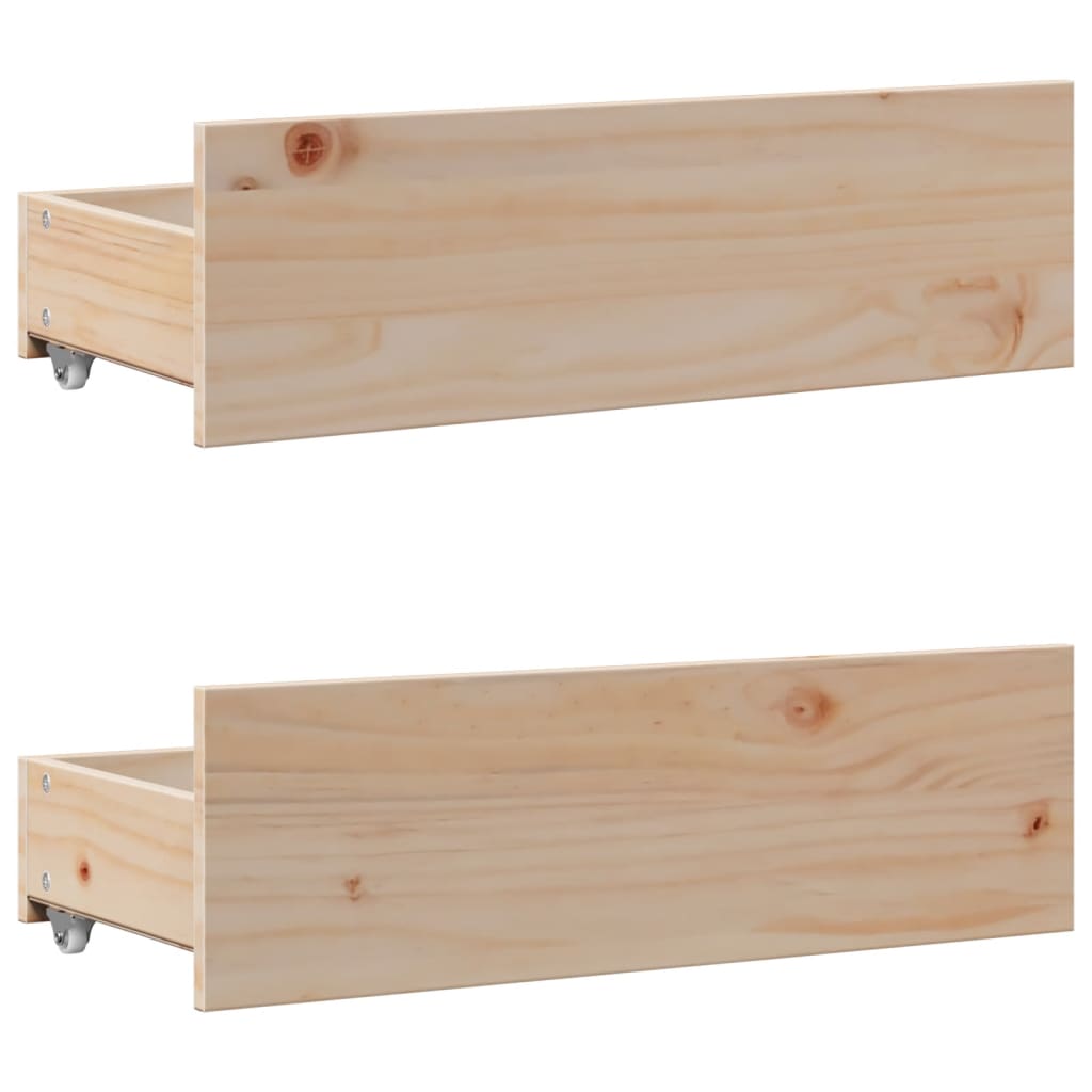 Seng med bokhylle uten madrass 90x190 cm heltre furu
