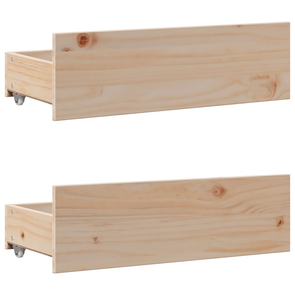 Seng med bokhylle uten madrass 75x190 cm heltre furu