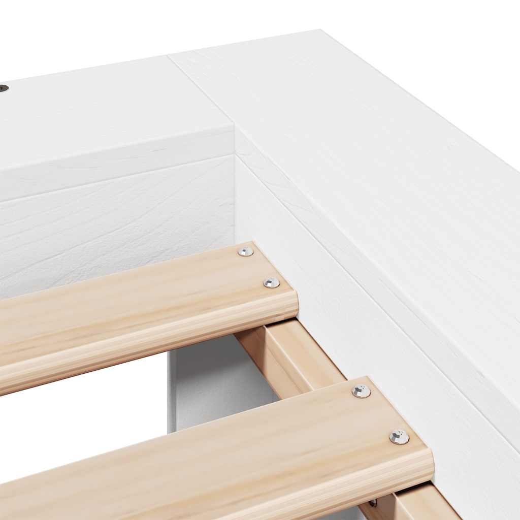 Sengeramme uten madrass hvit 135x190 cm heltre furu