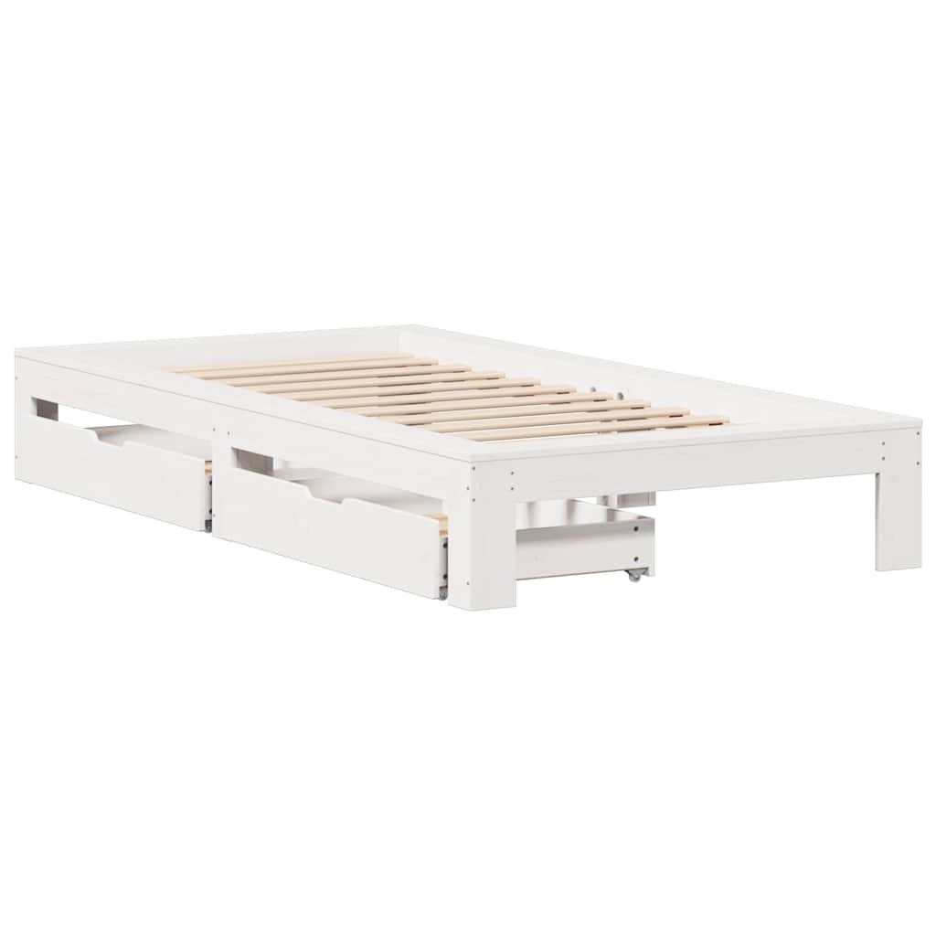 Sengeramme uten madrass hvit 90x190 cm heltre furu