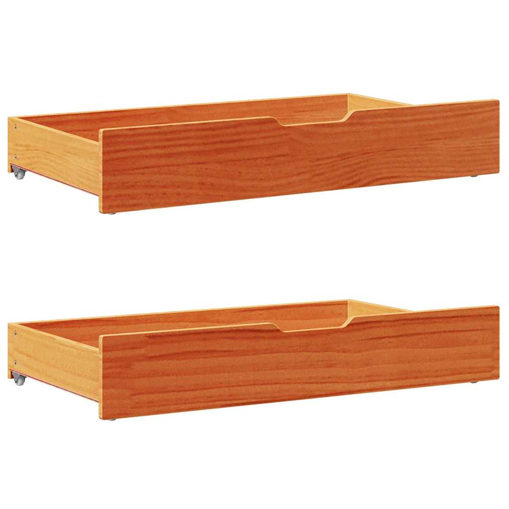 Sengeramme uten madrass voksbrun 140x200 cm heltre furu