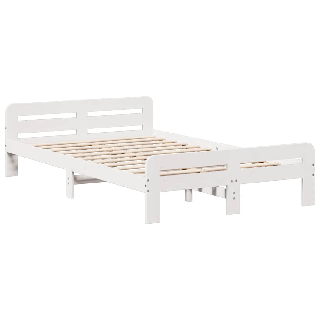 Sengeramme uten madrass hvit 135x190 cm heltre furu