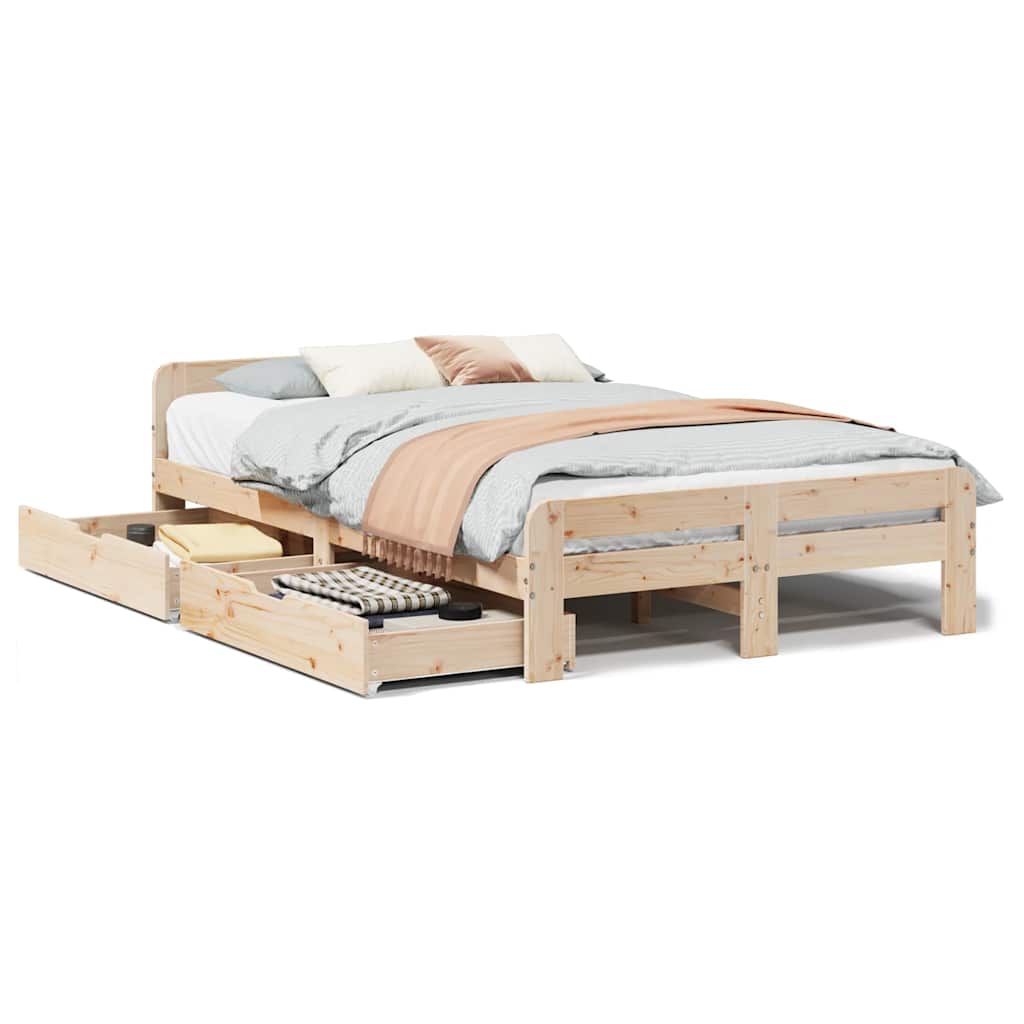Sengeramme uten madrass 120x190 cm heltre furu