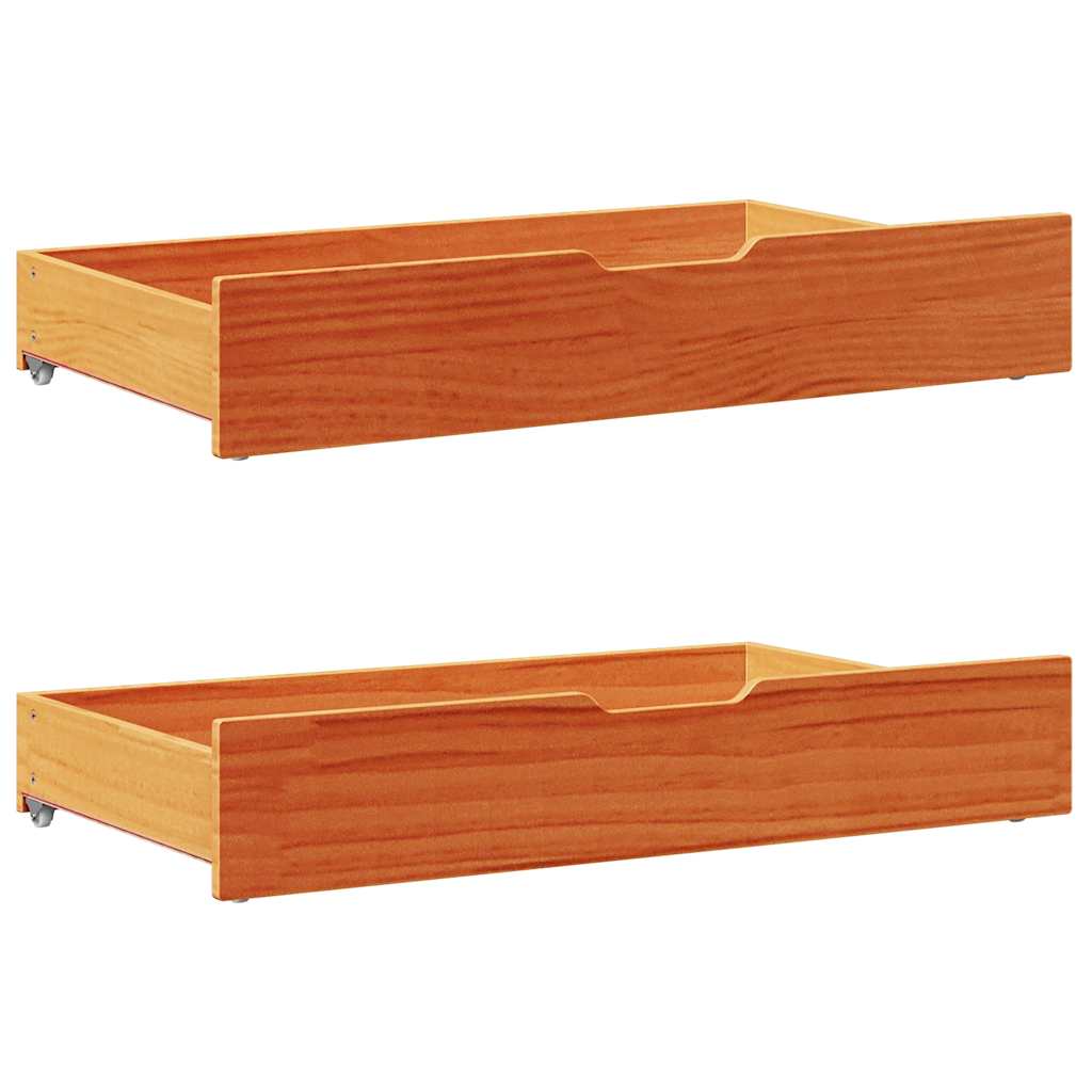 Sengeramme uten madrass voksbrun 75x190 cm heltre furu