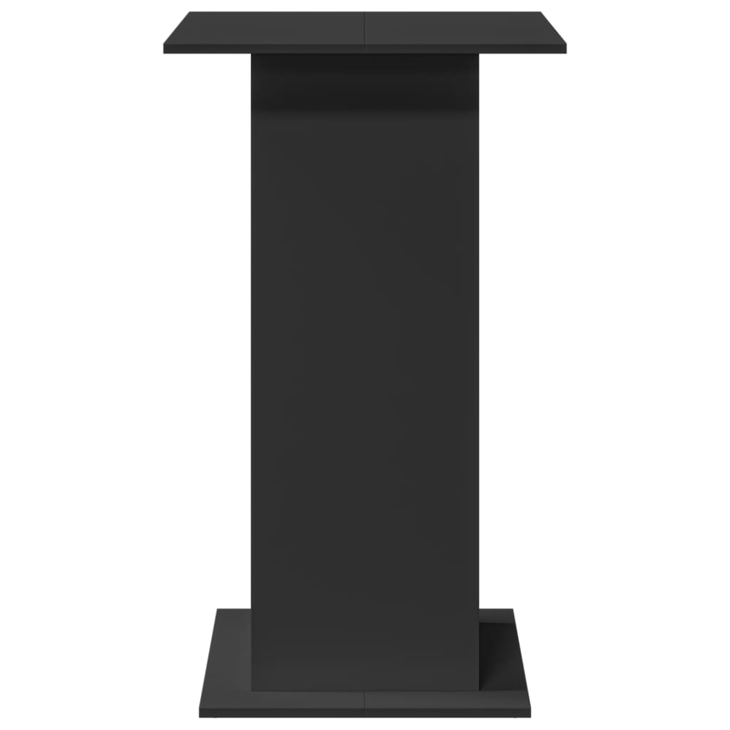 Barbord med oppbevaring svart 60x60x102 cm konstruert tre