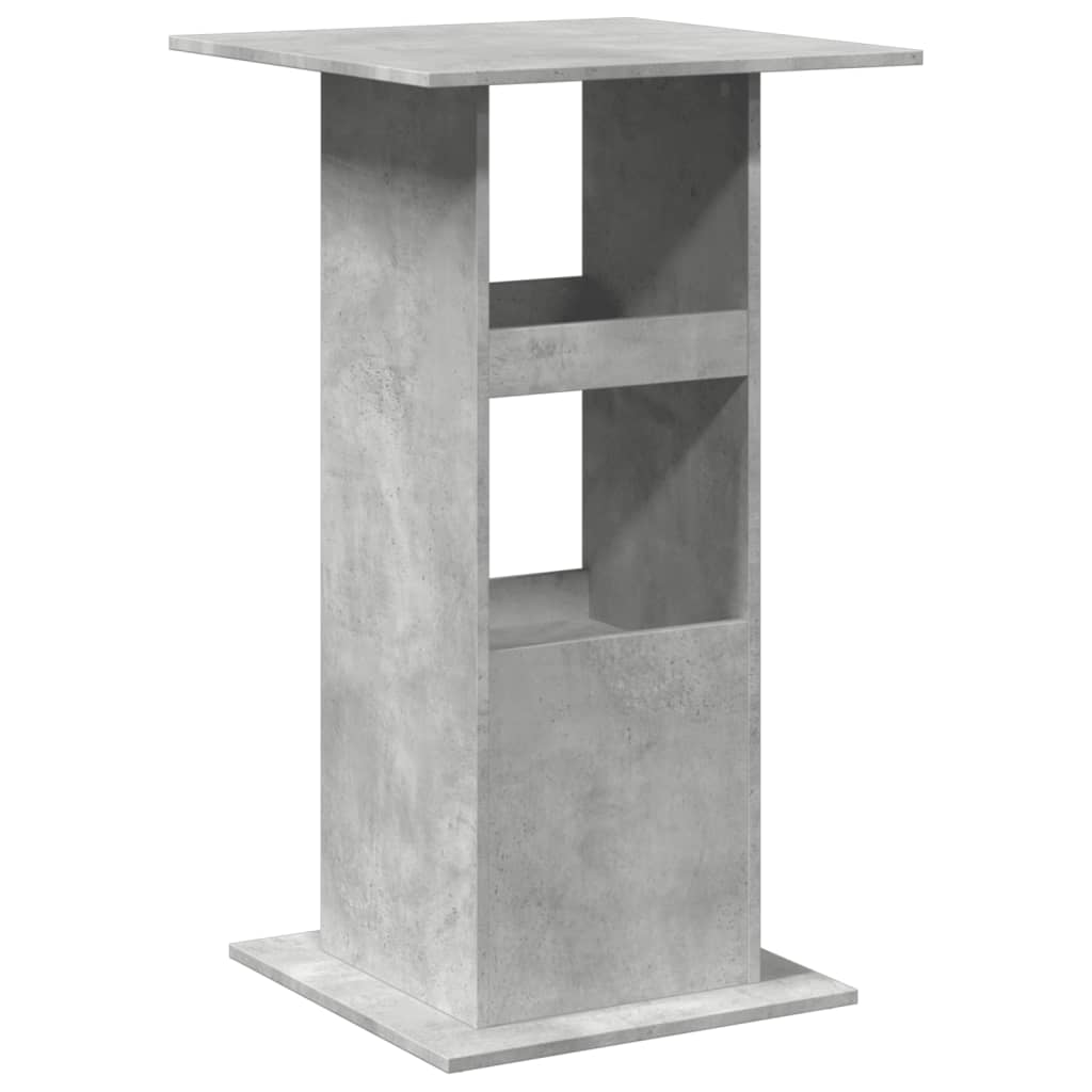 Barbord med oppbevaring betonggrå 60x60x102 cm konstruert tre