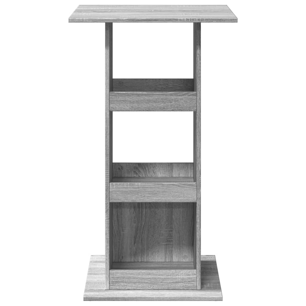 Barbord med oppbevaring grå sonoma 60x60x102 cm konstruert tre