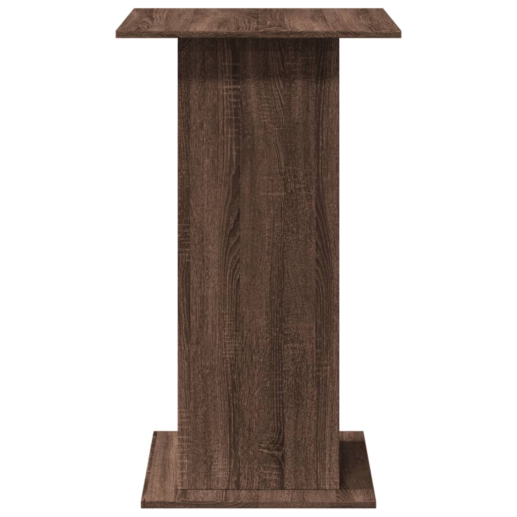 Barbord med oppbevaring brun eik 60x60x102 cm konstruert tre