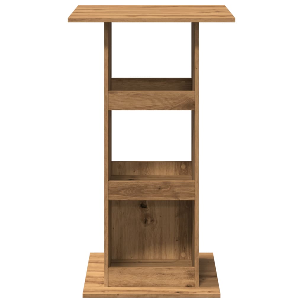 Barbord med oppbevaring artisan eik 60x60x102 cm konstruert tre