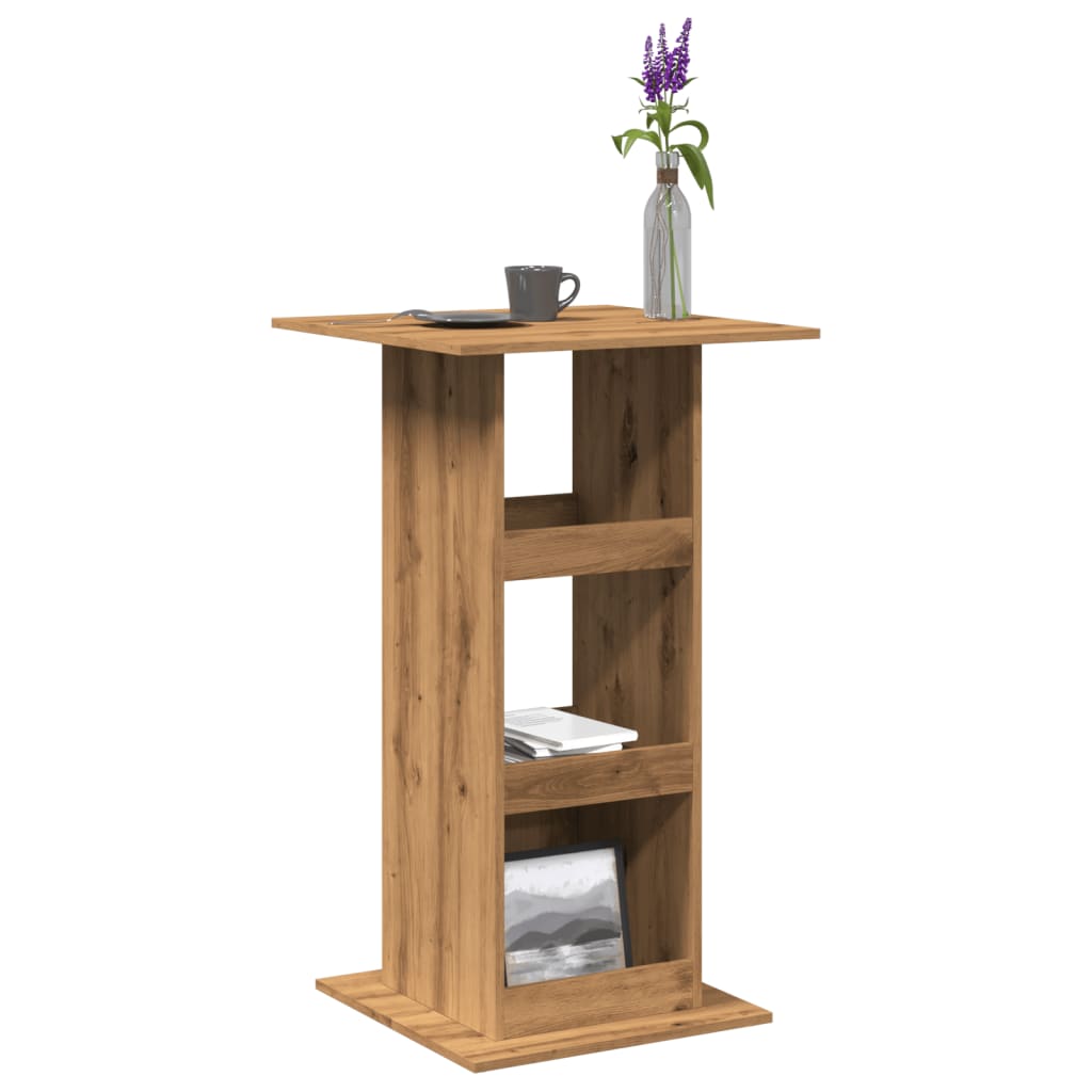 Barbord med oppbevaring artisan eik 60x60x102 cm konstruert tre
