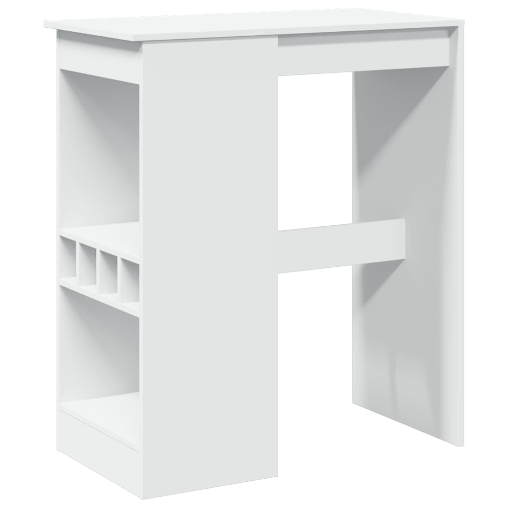Barbord med stativer hvit 90x47,5x103,5 cm konstruert tre