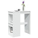 Barbord med stativer hvit 90x47,5x103,5 cm konstruert tre