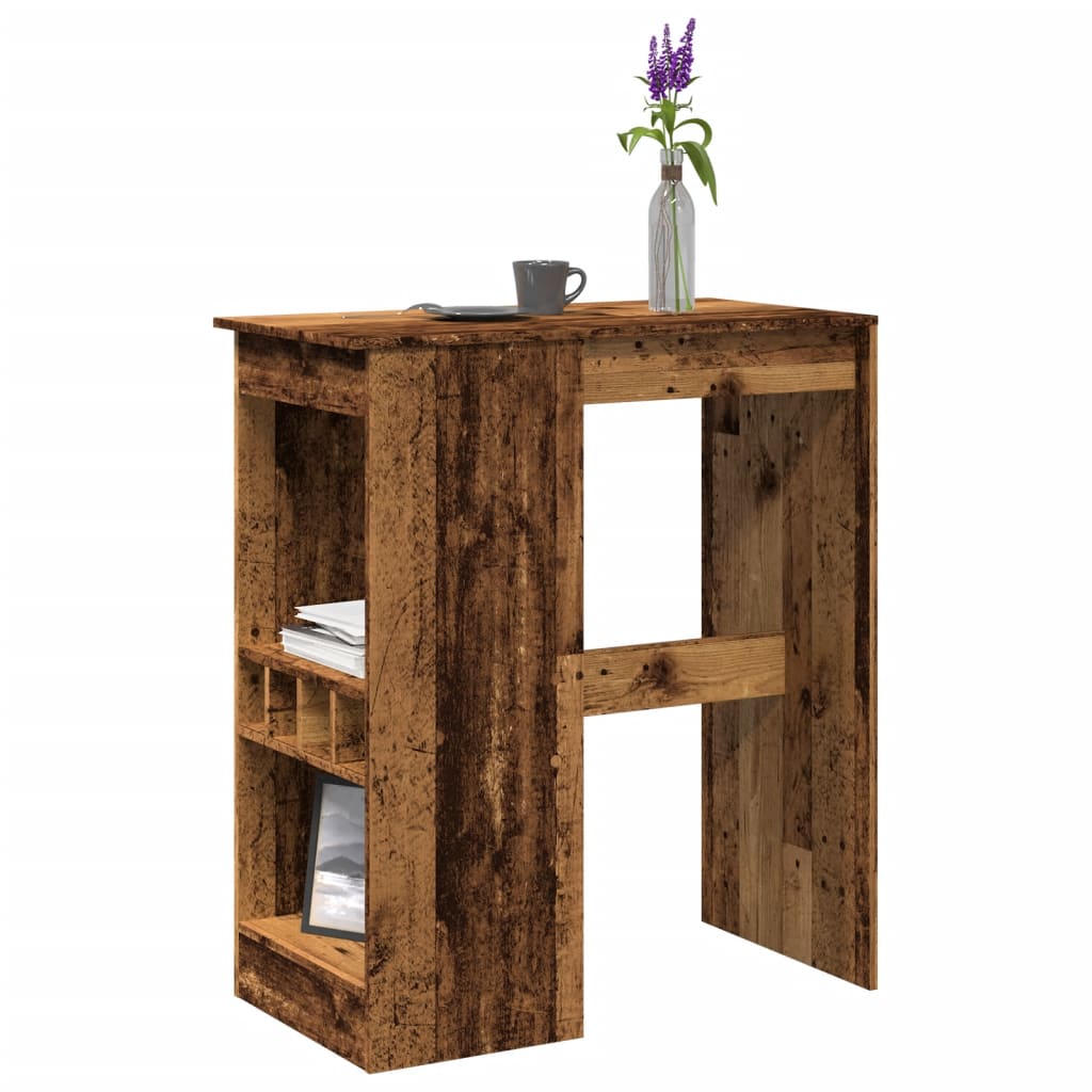 Barbord med stativer gammelt tre 90x47,5x103,5cm konstruert tre