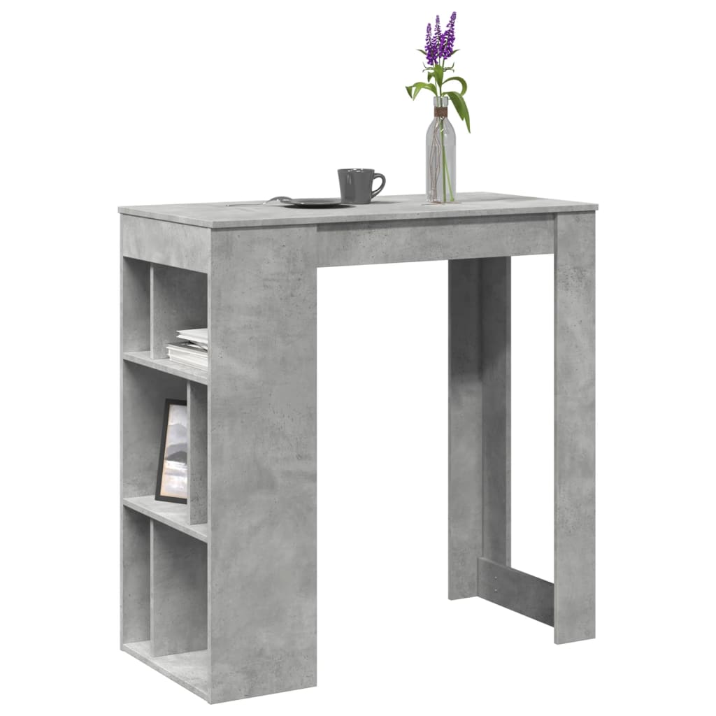 Barbord med stativer betonggrå 102x50x103,5 cm konstruert tre vidaXL