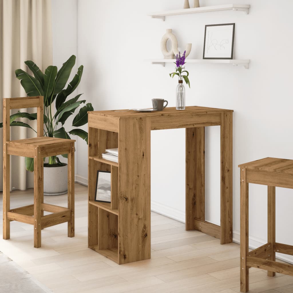 Barbord med stativer artisan eik 102x50x103,5 cm konstruert tre